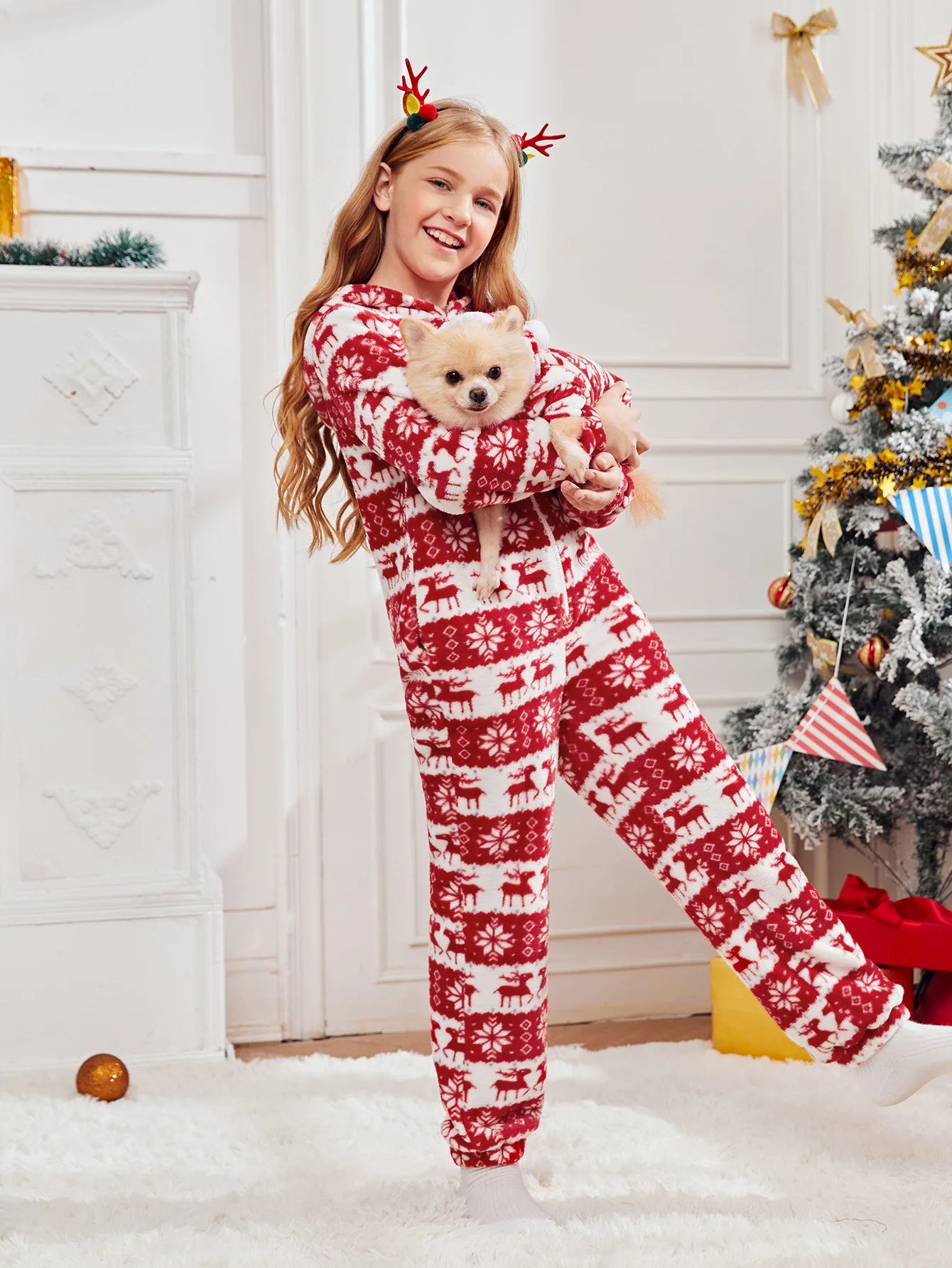 Varm plysj jumpsuit for hund