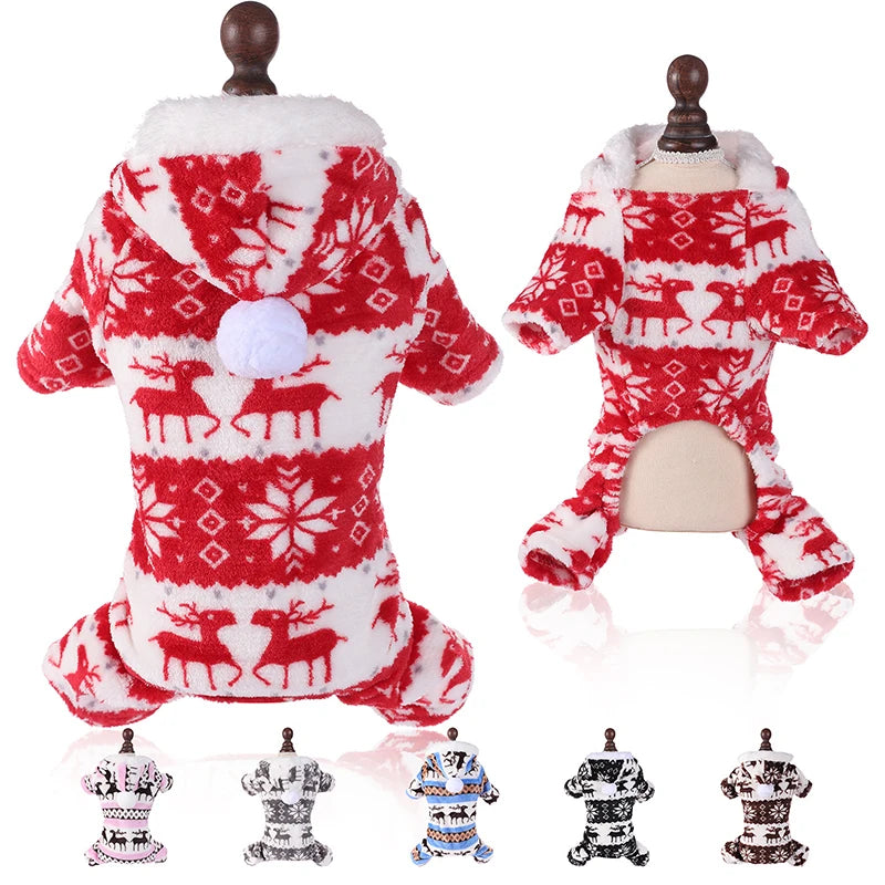 Varm plysj jumpsuit for hund