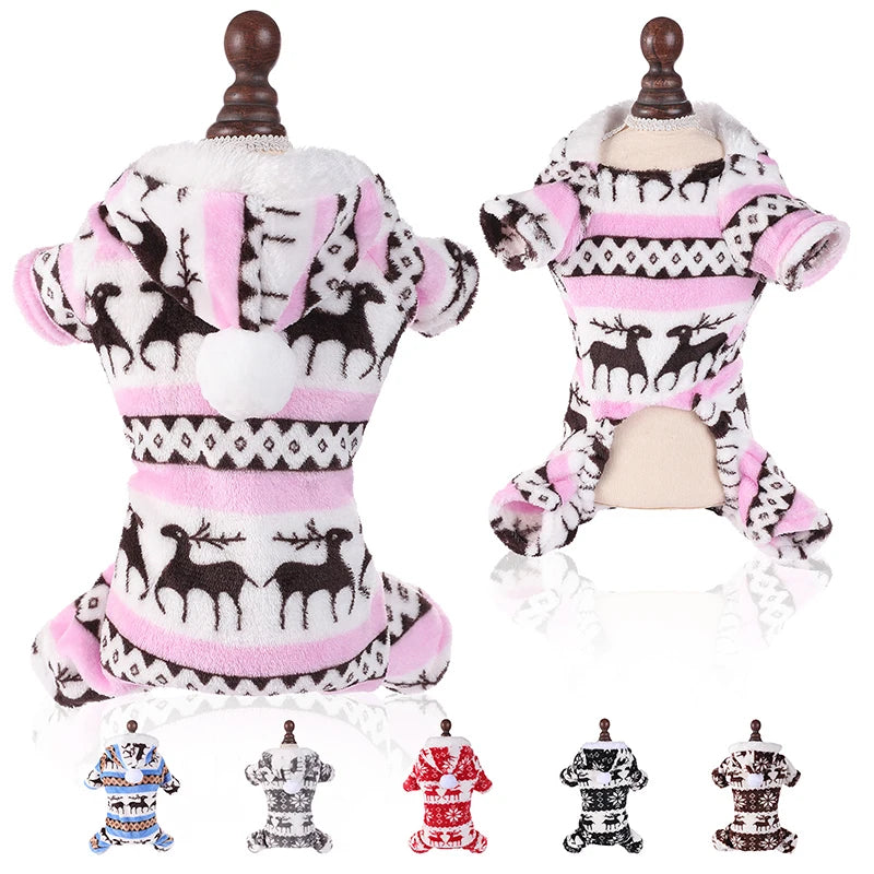 Varm plysj jumpsuit for hund