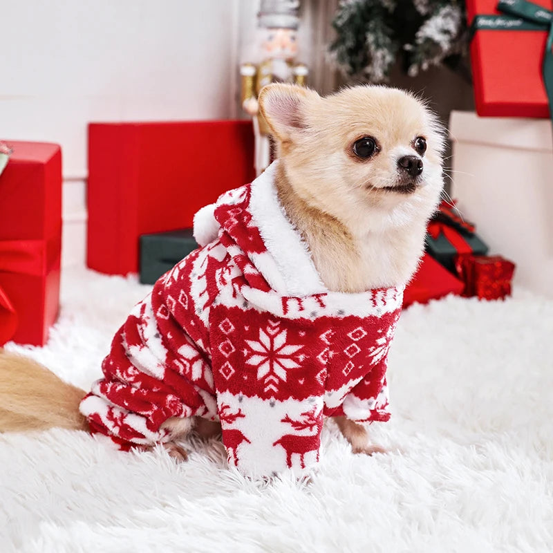 Varm plysj jumpsuit for hund