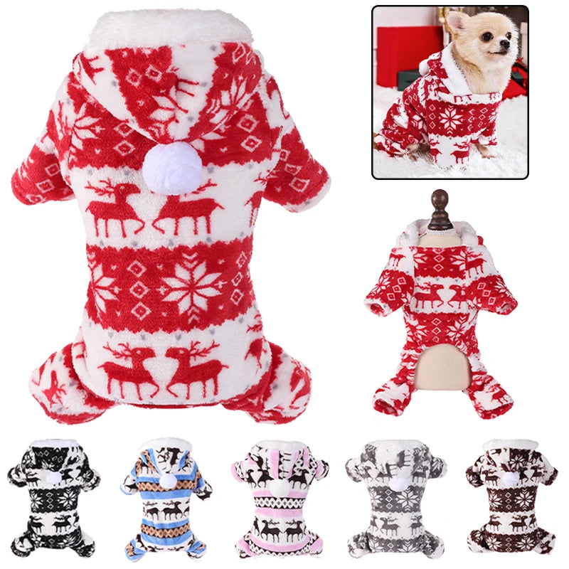 Varm plysj jumpsuit for hund