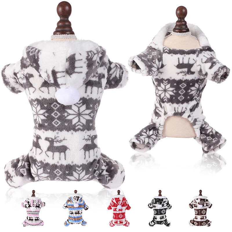 Varm plysj jumpsuit for hund