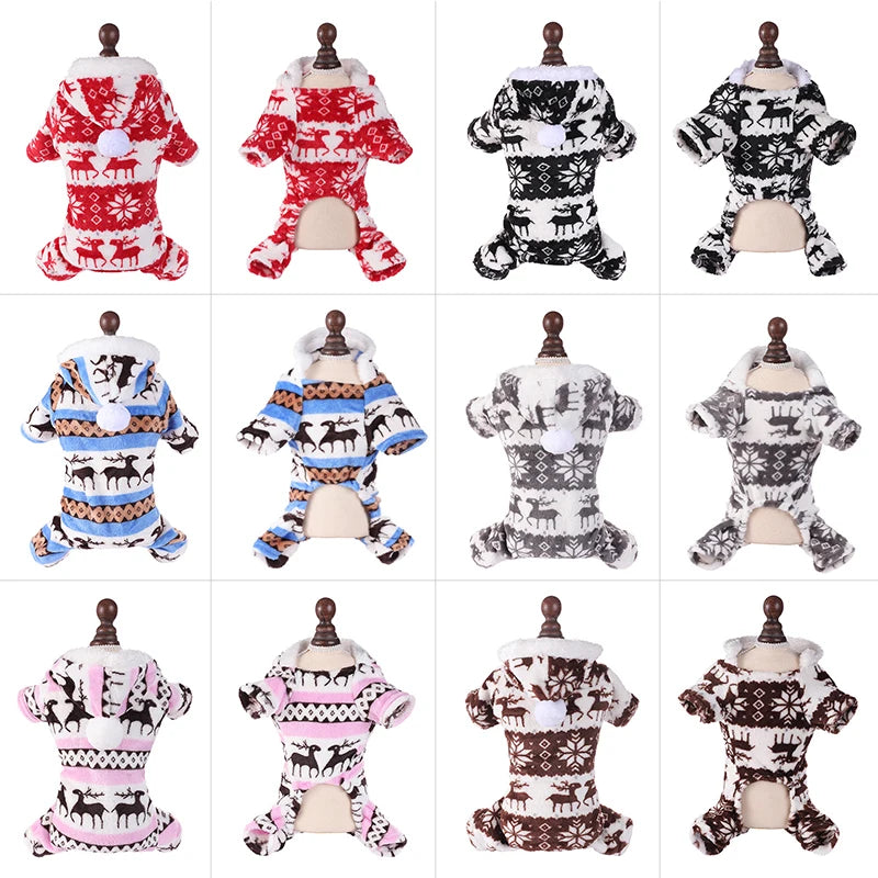 Varm plysj jumpsuit for hund