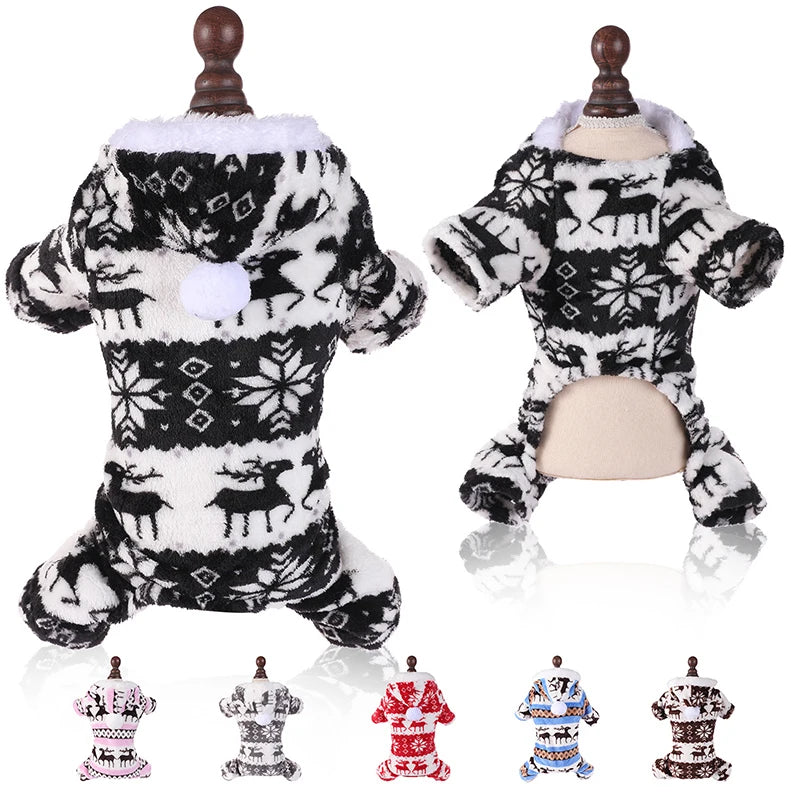 Varm plysj jumpsuit for hund