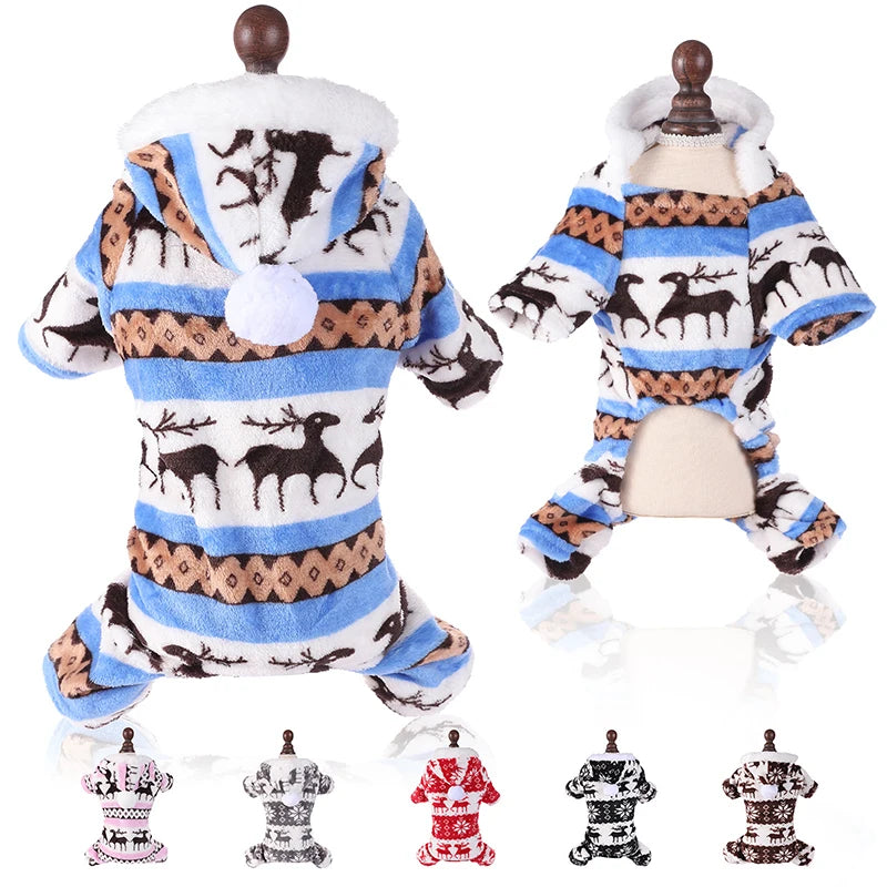Varm plysj jumpsuit for hund