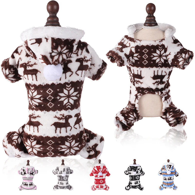 Varm plysj jumpsuit for hund