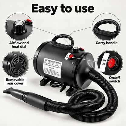 PelsStorm™ – Powerful Heated Dog Dryer with 4 Nozzles - product image 6