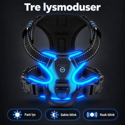 LysSele har tre lysmoduser: fast lys, sakte blink og rask blink