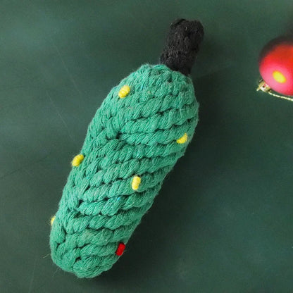 Juleleke i flettet bomullstau