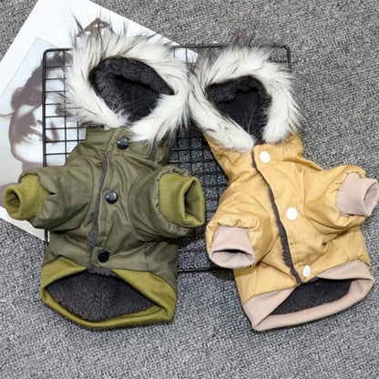 Varm hundjacka med huva produktbild 2