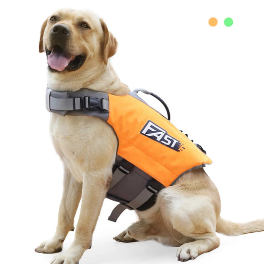 Justerbar flytväst för hund, orange variant