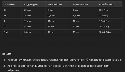 Fin vintergenser for liten hund