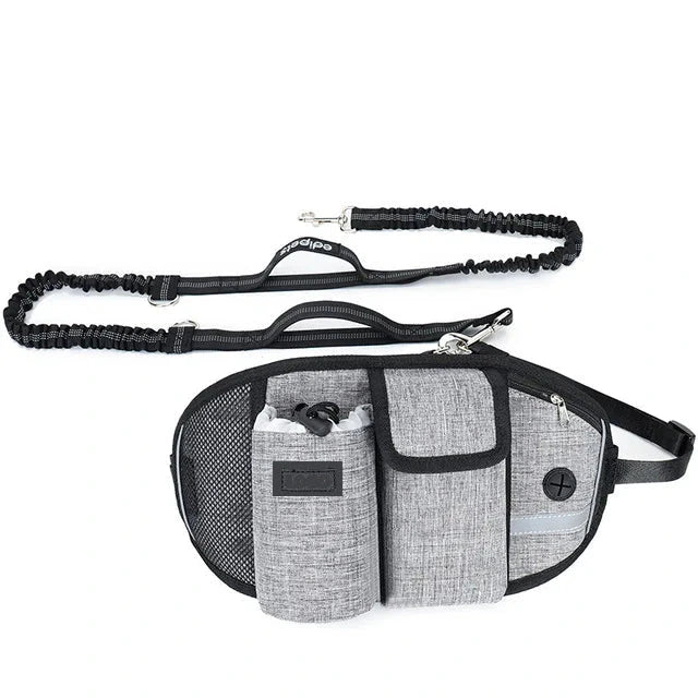 FlexiLeash magebelte hundebånd - grå - detaljer