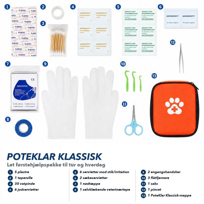 PoteKlar dansk billede: Klassisk pakkeindhold