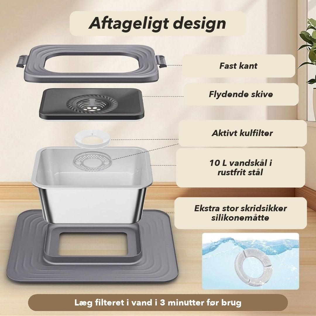 Slurpo dansk billede: aftageligt design og filterdele
