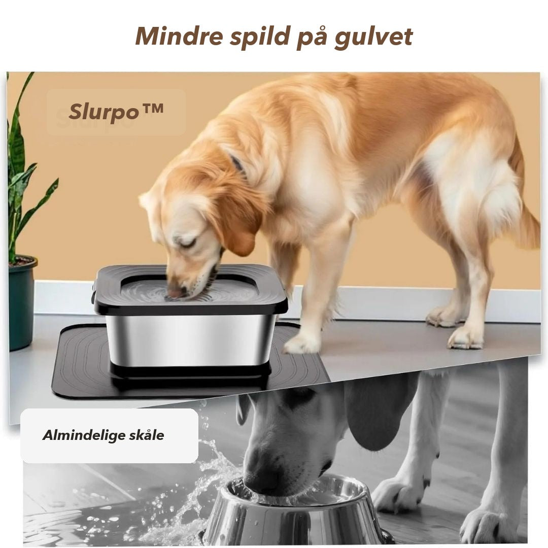 Slurpo dansk billede: mindre spild på gulvet