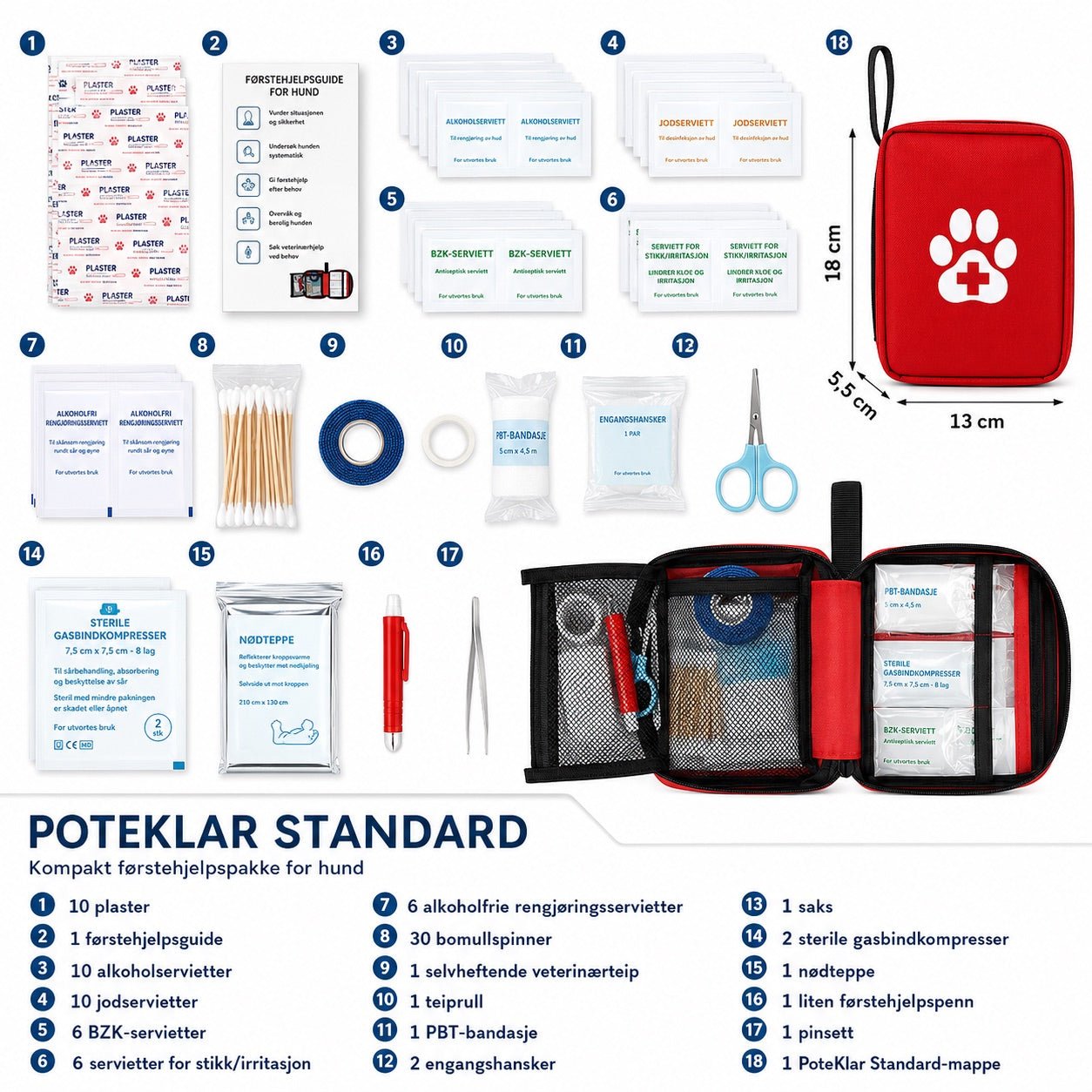 PoteKlar™ - førstehjelpsmappe for hund - GodHund