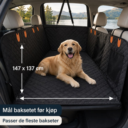 TryggTur XL mål 147 x 137 cm og passform